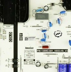 P650D108DB VIZIO V655-H9 POWER BOARD PW.138W2.681