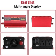 5000W 3000W DC 12V to AC 110V 120V Car Power Inverter Converter 2AC Socket & USB