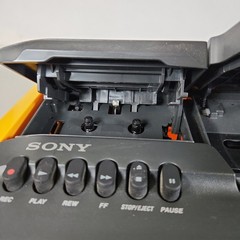 Sony CFD-980 ESP Sports Water Resistant Boombox CD Cassette AM/FM Yellow TESTED