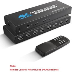 7 in 1 out HDMI2.0 Switcher with IR Remote 4K@60Hz HDMI 2.0 7×1 Support HDR new