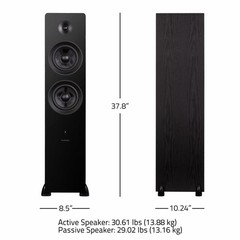 Fluance Powered Floorstanding Tower Speakers for TV, Turntable, PC & Bluetooth