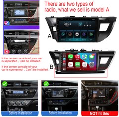 10.1″ CarPlay Car Stereo GPS Radio For Toyota Corolla 2014 2015 2016 Android12.0