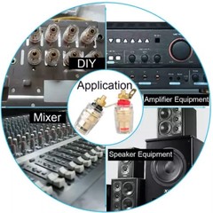 8Pcs 4mm Amplifier Speaker Terminal Binding Post Banana Plug Socket Connector