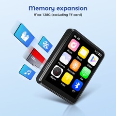 Bluetooth 5.3 Touch Screen MP3 Player Sport Lossless Sound HIFI Music FM Radio