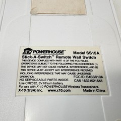 X10 RF StyleSwitch Model SS13A Stick-a-Switch Remote Wall Switch – White & Gold