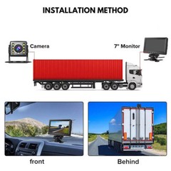 7″ Monitor Rear View Backup Camera Night Vision System for RV Truck Bus VAN US