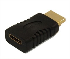 MINI-HDMI (Type C) Female to HDMI (Type A) Male Adapter Gold Plated