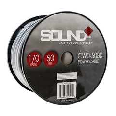 SoundBox CW0-50BK, 0 Gauge 50′ CCA Amplifier Power / Ground Amp Wire Spool