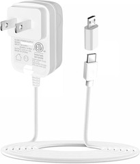 5V 1.5A Power Adapter Charger, DC 5V 1A Power Cord, with USB Type C and Micro