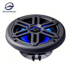 1Pair 6.5″ 300W Two-Way Black Waterproof RV Car Marine Boat Speakers RGB LED