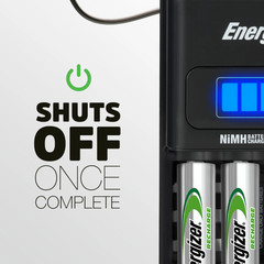 Energizer Battery Charger Plus 12,8,4 Power Plus AA NiMH Rechargeable Batteries