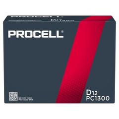 12-Box Procell D Alkaline Batteries PC1300 Boxed
