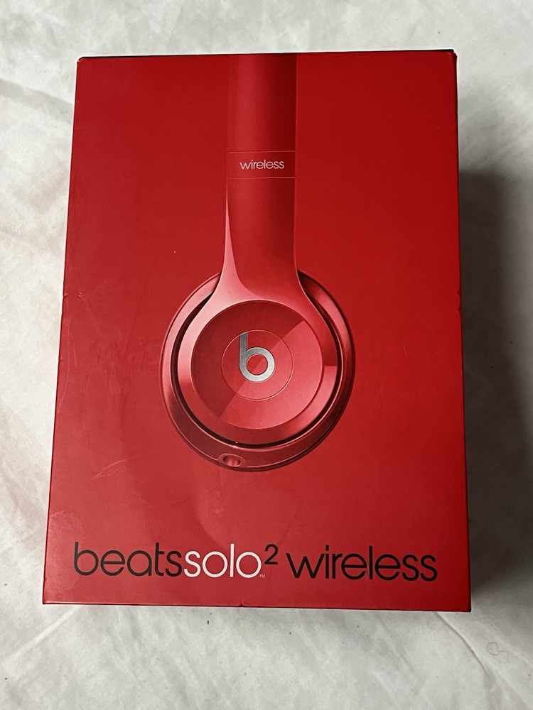 Beats Solo2 Wireless Headphones Gloss Red Color Model B0534 New