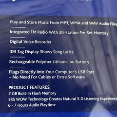 [Sealed] NEW NIP Ativa MP3 2GB Music FM Radio USB 2.0 Player Voice Recorder