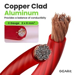 GEARit 0 Gauge 25′ 50′ CCA Amplifier Power / Amp Ground Wire, Black/Blue/Red.
