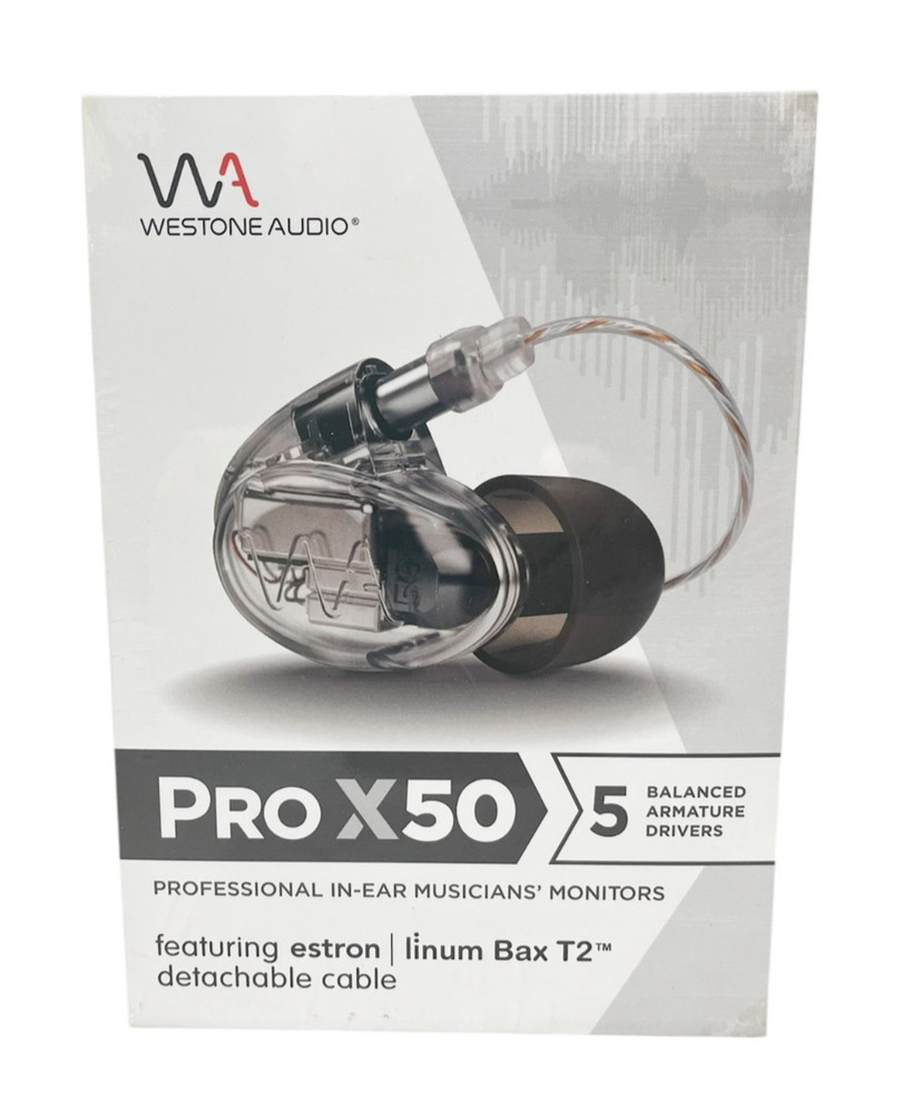 Westone Audio Pro X50 Earphones Five-Driver Noise Isolating In-Ear Monitor Wired
