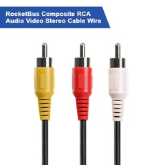 Premium 3 RCA to 3 RCA Male To Male Composite Audio Video AV Cable VCR DVD TV