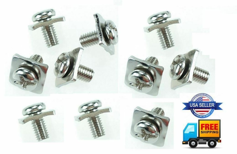 10pcs 4mm Amplifier Terminal Screws Square Washer POWER GROUND SPEAKER Amp Screw