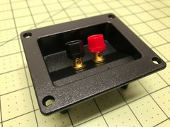 Speaker Terminal Cup Gold 5-Way Binding Post High Power – Rectangular – NEW
