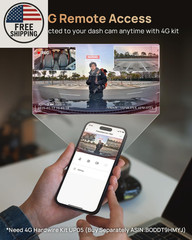 70Mai 4K T800 3 Channel Dash Cam, Dash Cam Front and Rear Inside(2160P+2160P+108