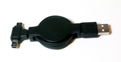 DMMR: dual mini USB / Micro USB to USB data sync retractable cable