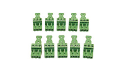 Lot of 10x – 3 Pin Green Screw Terminal Block Plug Connector Euroblock Phoenix