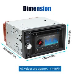Double 2 DIN Car Stereo DVD CD Player 6.2″ Touchscreen Head Unit BT Carplay CAM