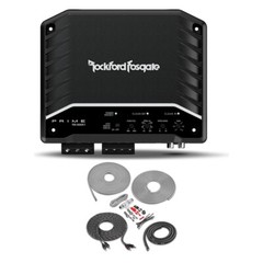 Rockford Fosgate R500X1D 500W Monoblock Amplifier w/ 4 Gauge Amp Kit Bundle