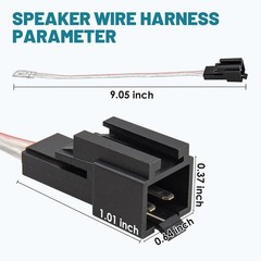 Durable ABS Plug-and-Play Speaker Wiring Adapter for Chrysler/Dodge/Jeep – 2 Pcs