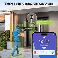 2K Window Camera WIFI Security Camera Color Night Vision Ai Detection 5GHz WiFi