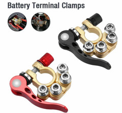 2PCS 4 Way Car Battery Terminal Clamp Connectors Quick Release Disconnect Tool