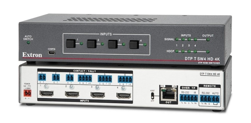 Extron DTP T SW4 HD 4K Four Input HDMI Switcher with DTP TX 60-1625-01