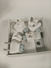 Apple Block & World Travel Charger Adapter Kit US European China Plug No Cables