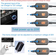 USB C Male to 12V Cigarette Socket, USB to Car Cigarette Lighter Socket Converte