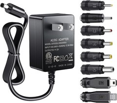 5FT 5V 2A Wall Charger with 8 Plug Types for Tablets and Small Electronics