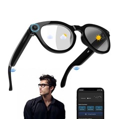 AI Smart Glasses with Camera 4K, 8MP HD Recording Glasses with Open-Ear Sound…