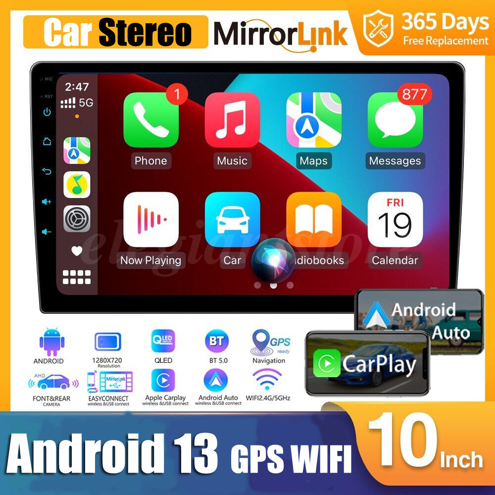 10.1″ Android 13 For Apple Carplay Car Stereo Radio GPS Navi WiFi Double 2 Din