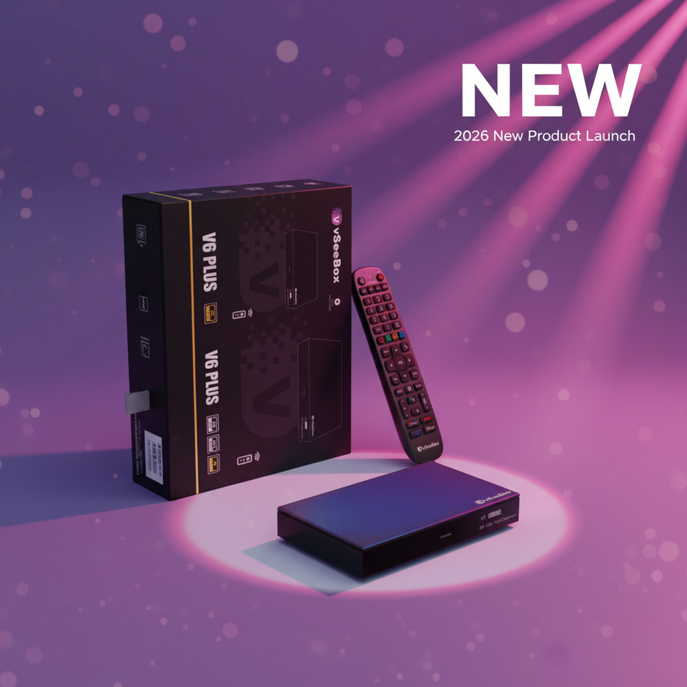 VseeBox V6 Plus 2026 Latest – Android 14 Voice Remote Media Player, Ships Free