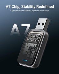 ZUCWO 2-in-1 Mini Wireless CarPlay Adapter for iOS Android Auto Plug and Gray