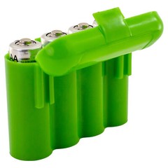 6 GREEN AA AAA BATTERY BATTERY PLASTIC STORAGE CASE HOLDER BOX USA SHIP