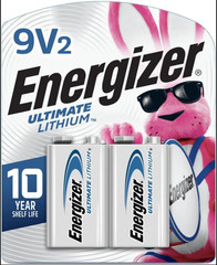 Energizer Ultimate Lithium Batteries 9V 2-Packs, Exp 2033+ LOT OF 4 PACKS!!