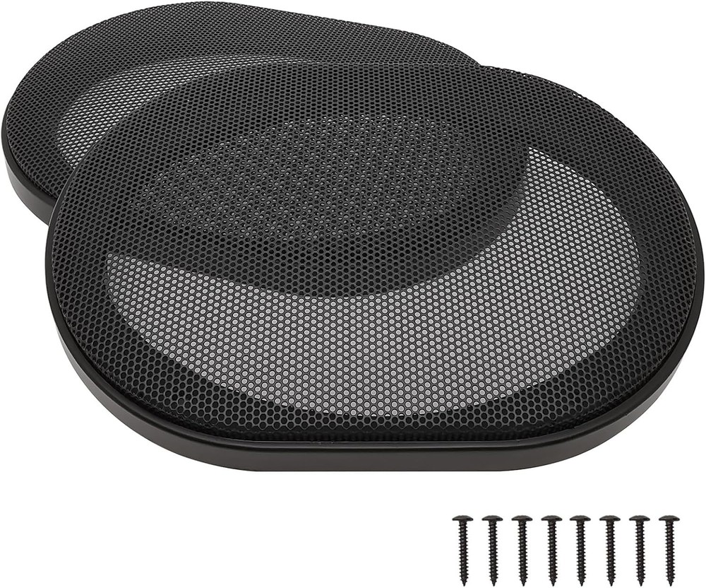 5″ x 7″ ABS Plastic Speaker Grills with Metal Mesh – Easy Install – 2Pcs
