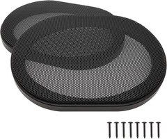 5″ x 7″ ABS Plastic Speaker Grills with Metal Mesh – Easy Install – 2Pcs