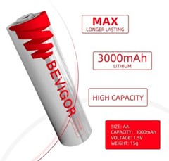 BEVIGOR Lithium AA Batteries, 120 Bulk Pack 1.5V 1 Count (Pack of 120)