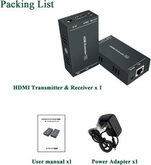 Compact HDMI Extender 1080P@60Hz – Uncompressed Video Transmission Up to 164 Ft