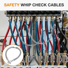 Explosion-Proof Hose Whip Check – 1/8″ Steel Wire Rope for Sandblaster Pneumatic
