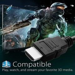 20 Pack New Digital High-Speed 1.4 HDMI Cable PVC 2160p Black Cord (6 feet)