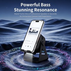 Wireless Induction Speaker 5-in-1 Bluetooth Speaker With Phone Stand