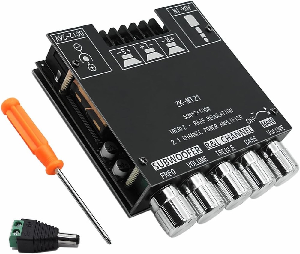 ZK- MT21 Bluetooth Amplifier Board 50W+50W+100W with Treble and Bass Control