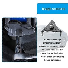 1 PC Car Oil Filter Wrench, 1/2 Metal Heavy Duty Medium Black & White